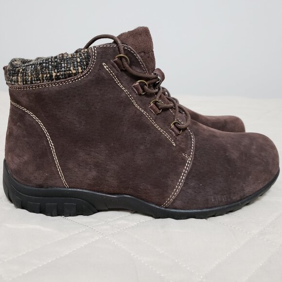 Propet NWT Brown Leather Zipper Shoes Size 8 Rugged Grip, Comfortable & Durable - Picture 2 of 9